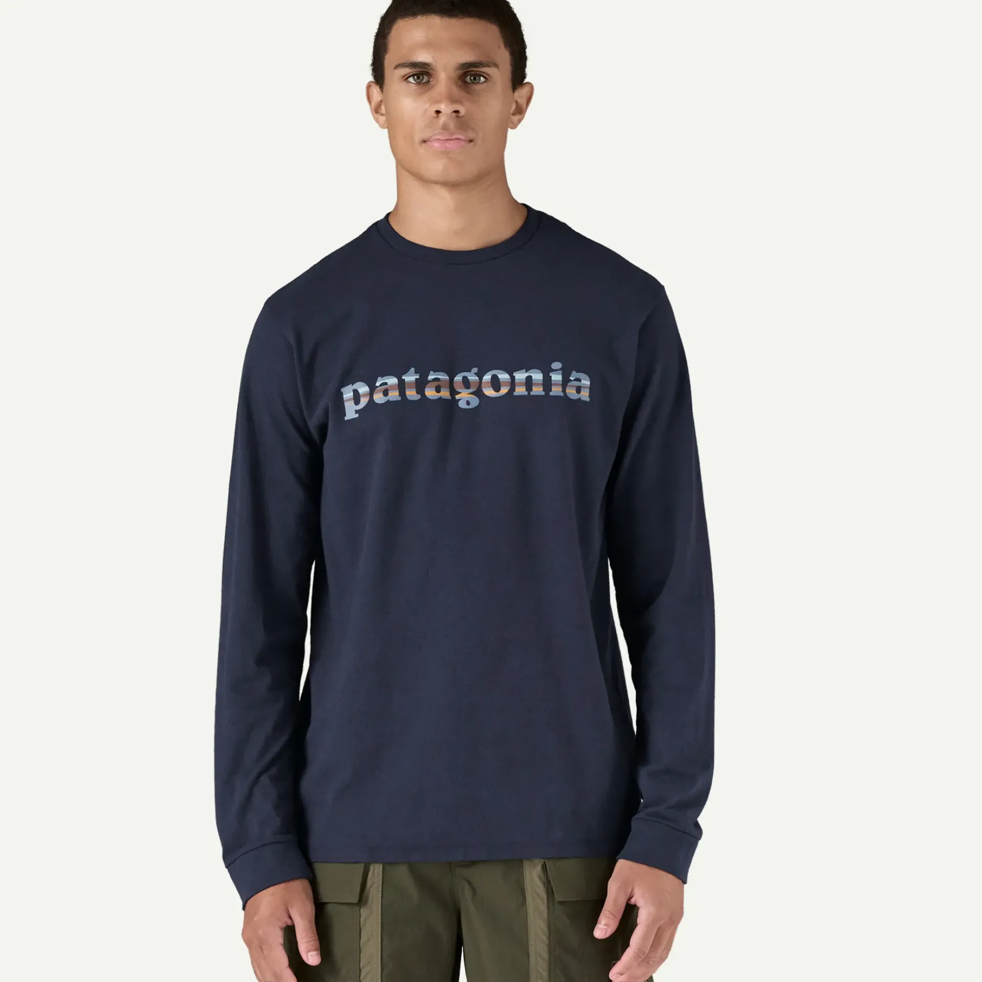 Clearance Men's Long-Sleeved '73 Text Logo Responsibili-Tee® T-Shirts|Long Sleeve