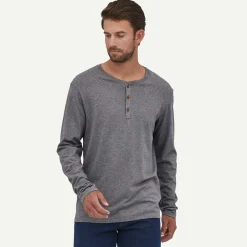 Sale Men's Long-Sleeved Daily Henley Men's|T-Shirts
