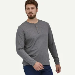 Sale Men's Long-Sleeved Daily Henley Men's|T-Shirts
