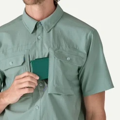 Clearance Men's Short-Sleeved Self-Guided Sun Shirt Shop Men’S|Button Down