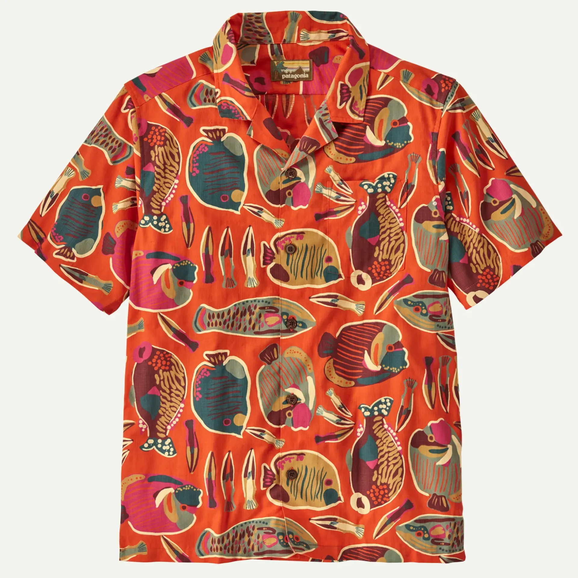 Outlet Men's Tidal Threads Camp Shirt Button Down|Long Sleeve