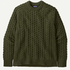 Best Recycled Wool-Blend Cable-Knit Crewneck Sweater Men's|Women’S