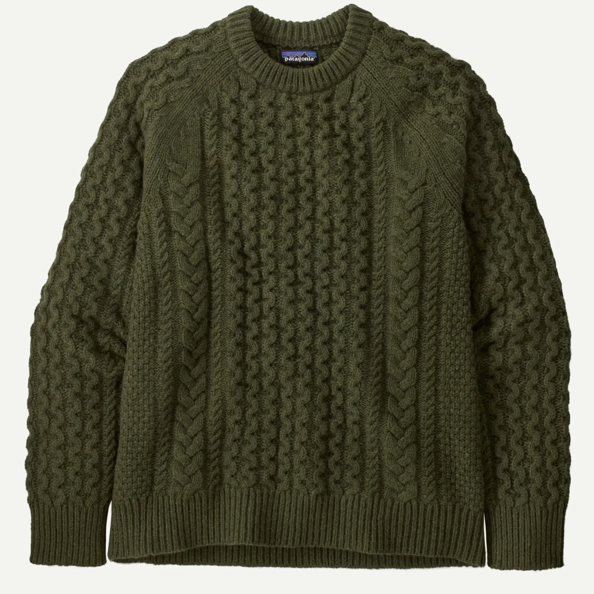 Best Recycled Wool-Blend Cable-Knit Crewneck Sweater Men's|Women’S