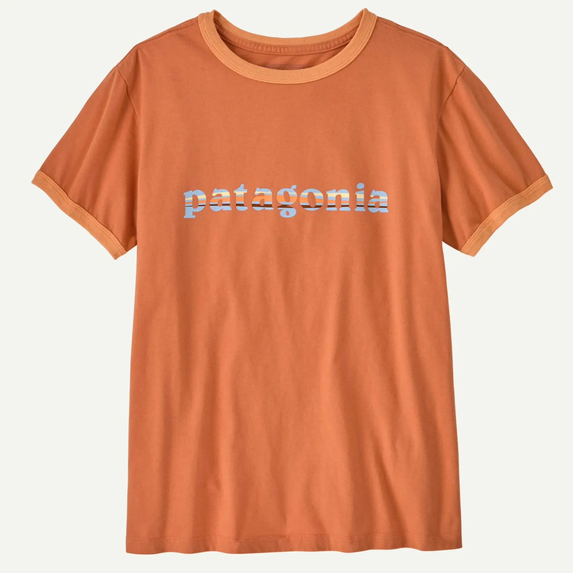 Online Women's '73 Text Logo Organic Ringer Tee Women T-Shirts|Short Sleeve