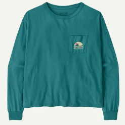 Discount Women's Long-Sleeved Applied Imagination Easy-Cut Organic Pocket T-Shirt Women T-Shirts|Long Sleeve