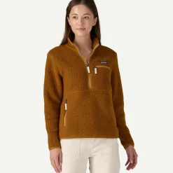 Women's Retro Pile Fleece Marsupial Pullover Women Women’S|Pullovers